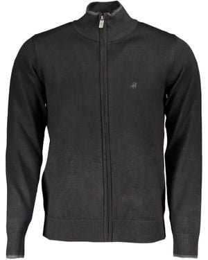 U.S. Grand Embroidered Zip-Up Cardigan - Black