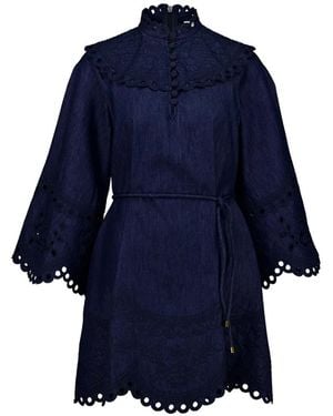 Zimmermann Mahon Mini Dress - Blue