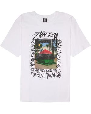 DENIM TEARS X Stussy Farmers Blvd Graphic T-Shirt - White