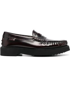 Tod's レザーペニーローファー - ブラック