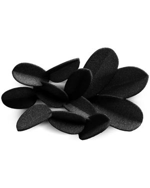 Maison 203 Leaves 3D-Printed Brooch - Black