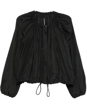 TOTEME Gathered Drawstring Oversized Jacket - Black