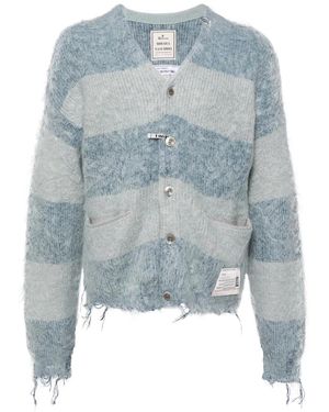 Maison Mihara Yasuhiro Gestreifter Cardigan - Blau