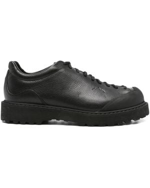 Diemme Ampezzo Leather Lace-Up Sneakers - Black