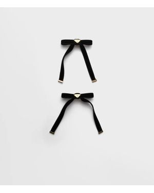 Prada Logo Hair Clip - Black