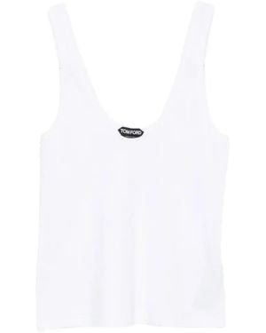 Tom Ford Ribbed Cotton Tank Top - White