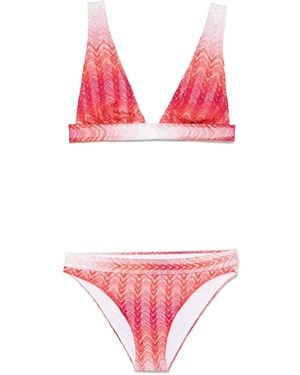 Missoni Bikini Mit Zickzackmuster - Pink