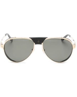 Cartier Santos De Cartier Pilot Sunglasses - Grey