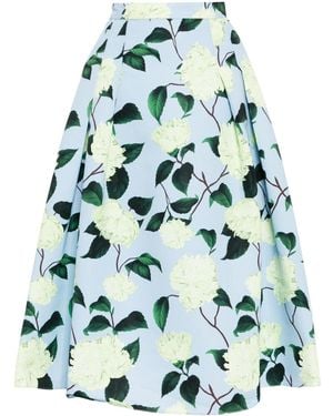 Sachin & Babi Lydia Floral-Print Midi Skirt - Green