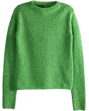 AURALEE Crew-Neck Sweater - Green