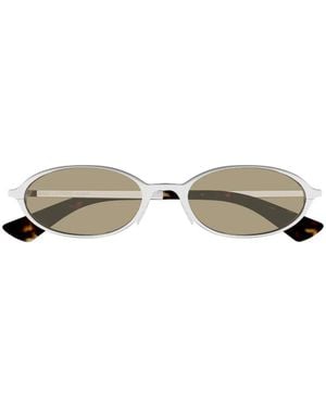 Saint Laurent Oval-Frame Sunglasses - Metallic