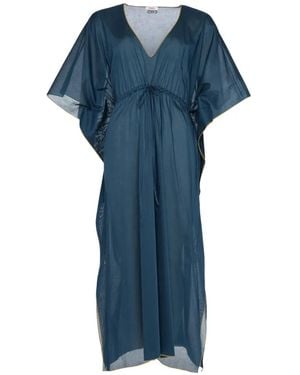 Eres Voilier V-Neck Kaftan Dress - Blue