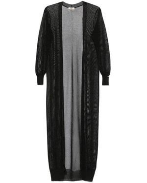 Herno Cappotto Con Lavorazione A Maglia - Nero