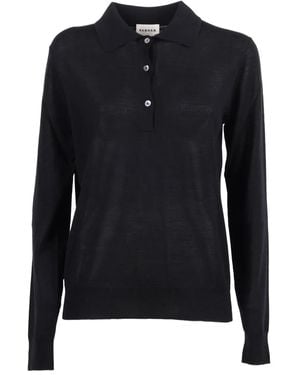 P.A.R.O.S.H. Long-sleeve polo top - Schwarz