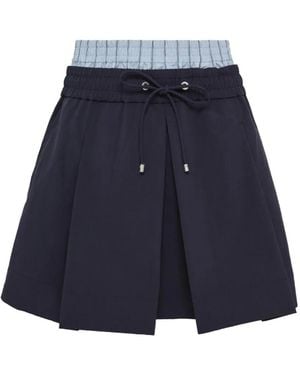 3.1 Phillip Lim Double-Waistband Mini Skirt - Blue