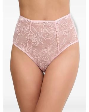 Chantelle Bragas X Spirits Con Encaje Floral De Talle Alto - Rosa