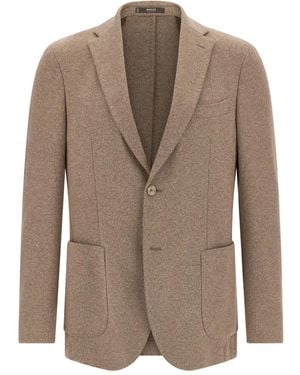 BOGGI Blazer con bolsillo de parche - Marrón