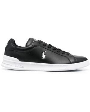 Polo Ralph Lauren Embroidered-Pony Low-Top Trainers - Black