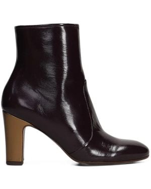 Chie Mihara Manel Patent-Finish Ankle Boots - Black