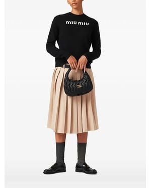 Miu Miu Cashmere Logo Jumper - Black