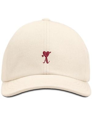 Ami Paris Cotton Arrow Cap - Natural