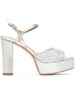 Nicoli Neza Lace Embellished Sandals - White