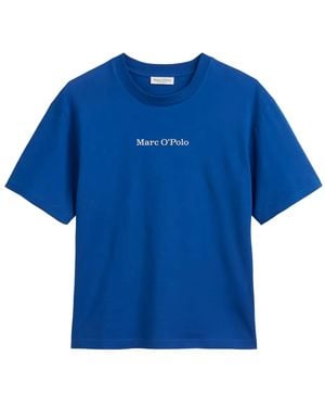 Marc O' Polo Logo-Printed T-Shirt - Blue