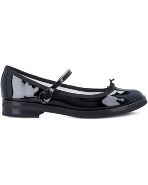 Repetto Ballerines En Cuir Verni - Noir