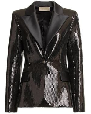 Elie Saab Sequin-Embellishment Blazer - Black