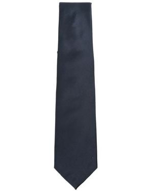 Corneliani Corbata Con Extremo En Punta - Azul