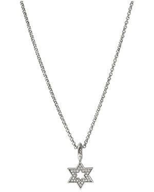 John Hardy Sterling Jh Essential Star Of David Diamond Necklace - Metallic