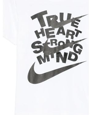 COMME DES GARÇON BLACK X Nike Slogan-Print T-Shirt - White
