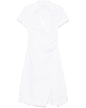 Patrizia Pepe Crossover Midi Dress - White