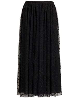 Alberta Ferretti Tulle Midi Skirt - Black