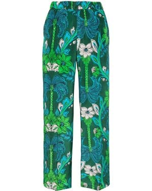 P.A.R.O.S.H. Stelo Floral-Print Pants - Green