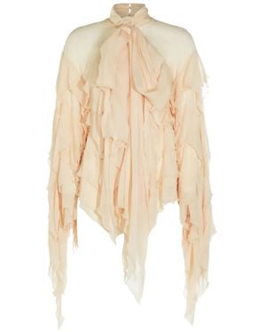 Blumarine Ruffled Asymmetric Blouse - White