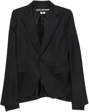 Junya Watanabe Blazer Im Cape-Stil Mit Nadelstreifen - Schwarz