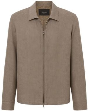 Tombolini Zip-Up Collared Jacket - Brown