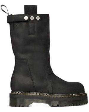 Dr. Martens X Rick Owens Round-Toe Boots - Black