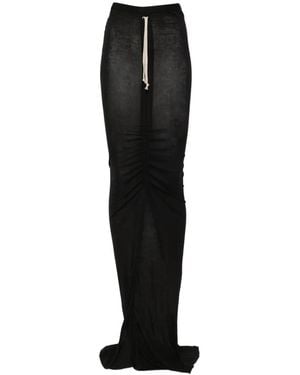 Rick Owens Edfu Drawstring Slit Skirt - Black