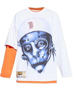 PDF T-Shirt À Imprimé Graphique - Blue