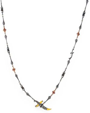 Sevan Bıçakçı Ruby And Diamond Dagger Necklace - Metallic