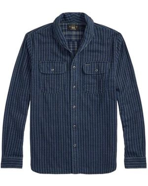 RRL Striped Shirt - Blue