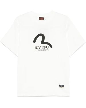 Evisu Seagull & Tシャツ - ホワイト