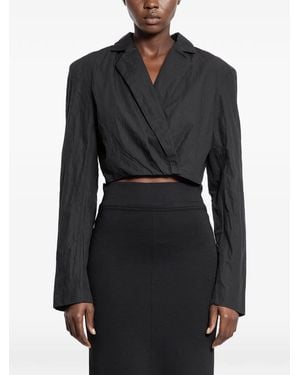 Thom Krom Wb3 Cropped Jacket - Black