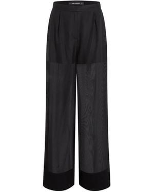 KARL LAGERFELD Pocket Palazzo Trousers - Black
