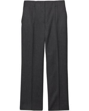 Prada Gabardine-Weave Trousers - Grey