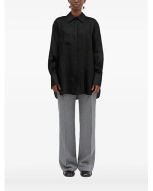 Mark Kenly Domino Tan Long-Sleeve Shirt - Black
