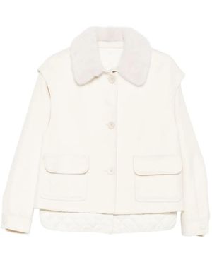 Liska Single-Breasted Blazer - White
