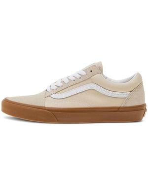 Vans Old Skool Suede Gum-Sole Trainers - White